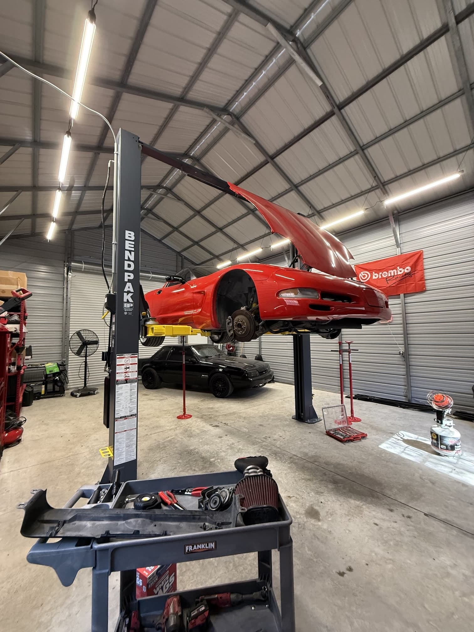 Working on the lift.